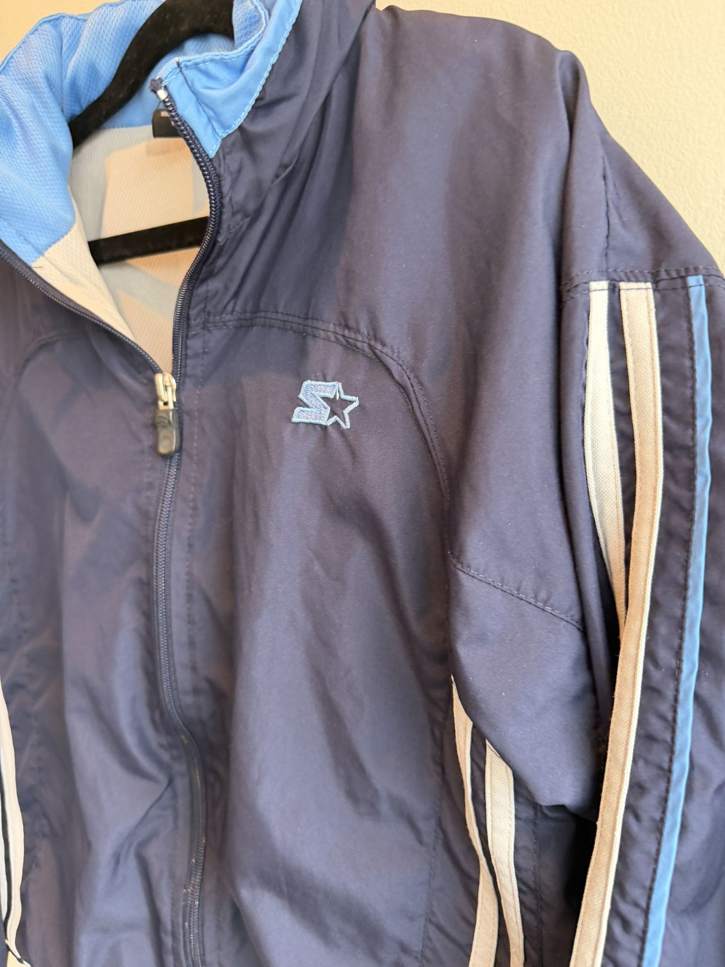 Starter Jacket Boys 8/10 Lightweight Hidden Hood Windbreaker $15 - photo 2