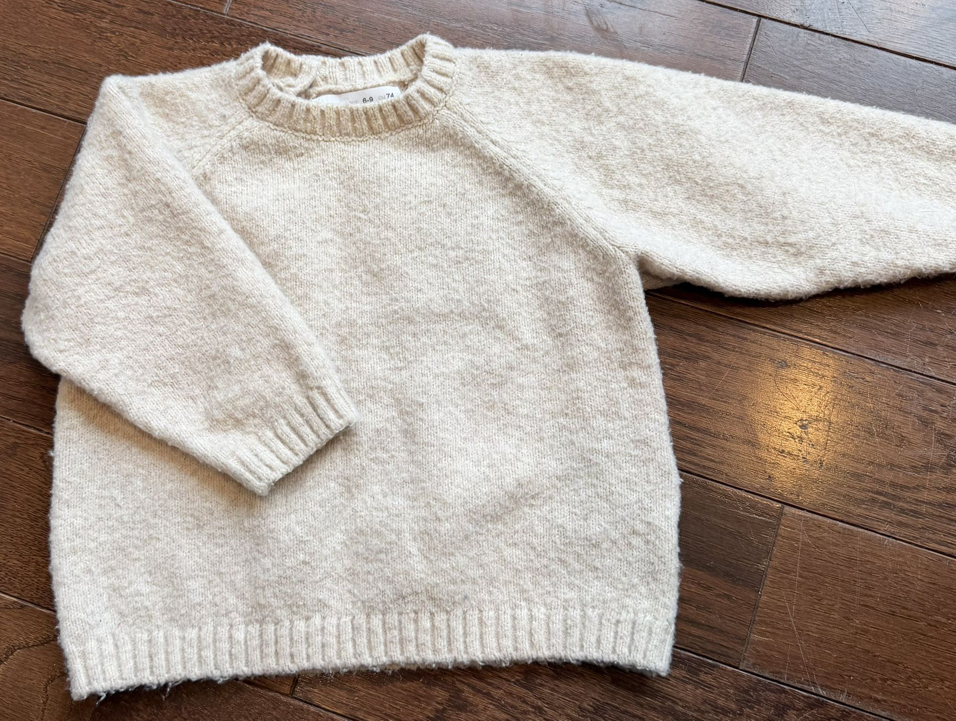 Zara Soft Cream Knit Sweater Baby 6-9 Months - photo 4