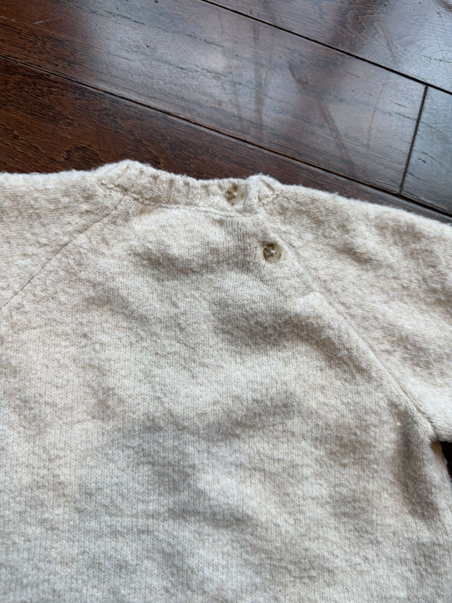 Zara Soft Cream Knit Sweater Baby 6-9 Months - photo 5
