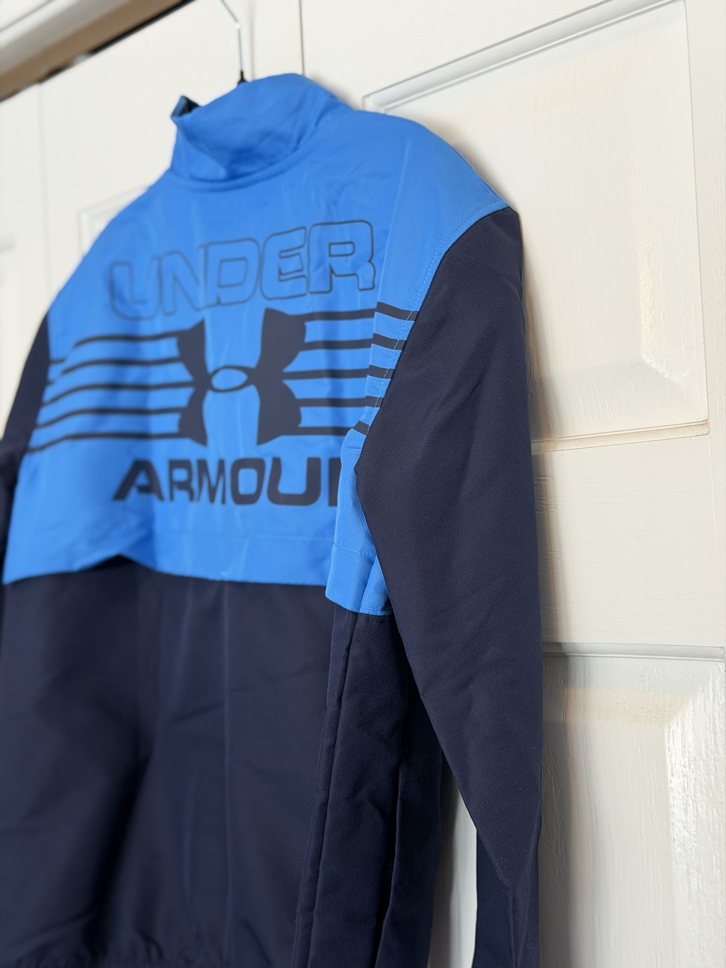 Boys Blue Under Armour Half Zip Pullover Jacket/Windbreaker Yout - photo 2