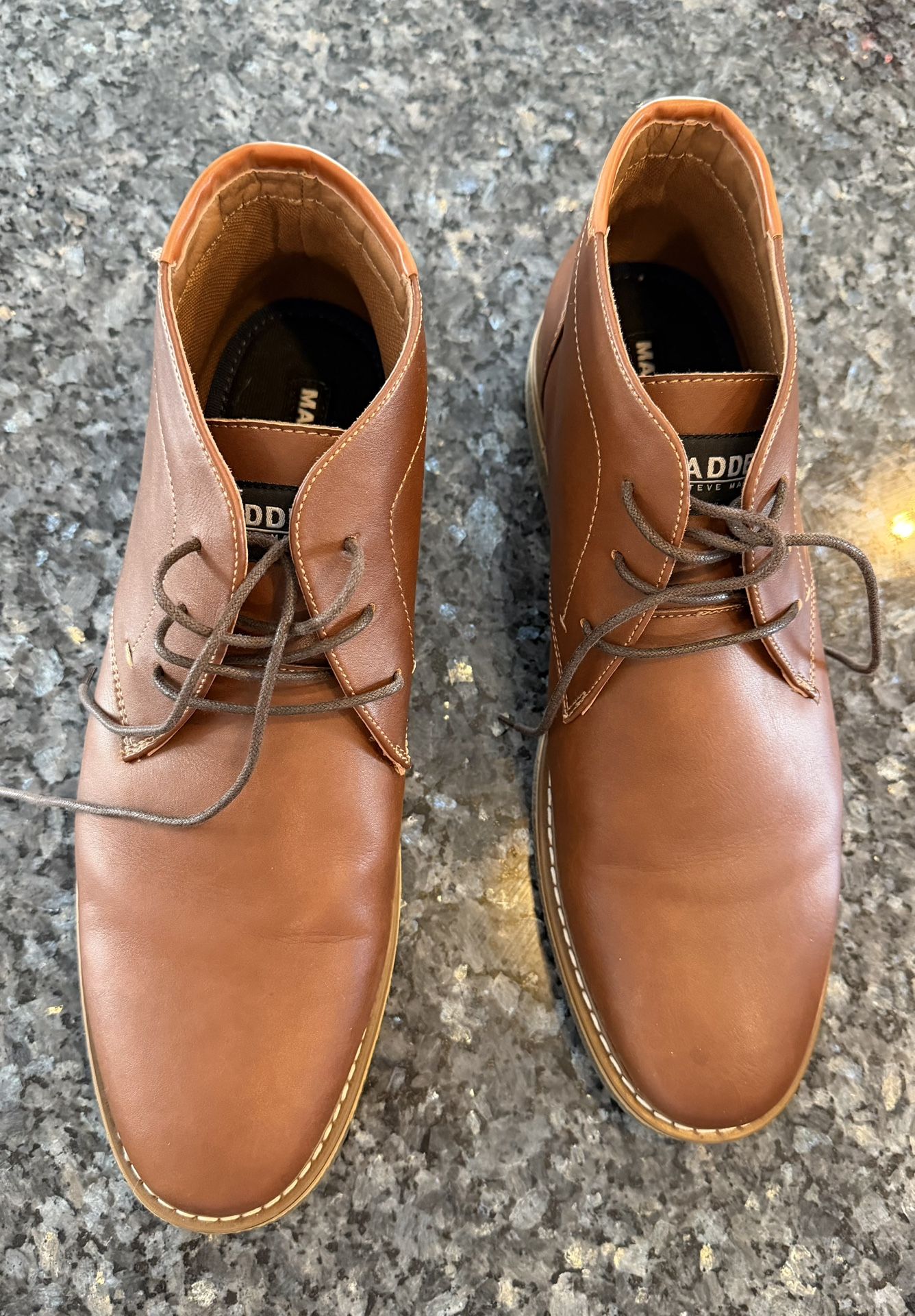 New! Men's Size 13 Leather Chukka Boots - Steve Madden - photo 2