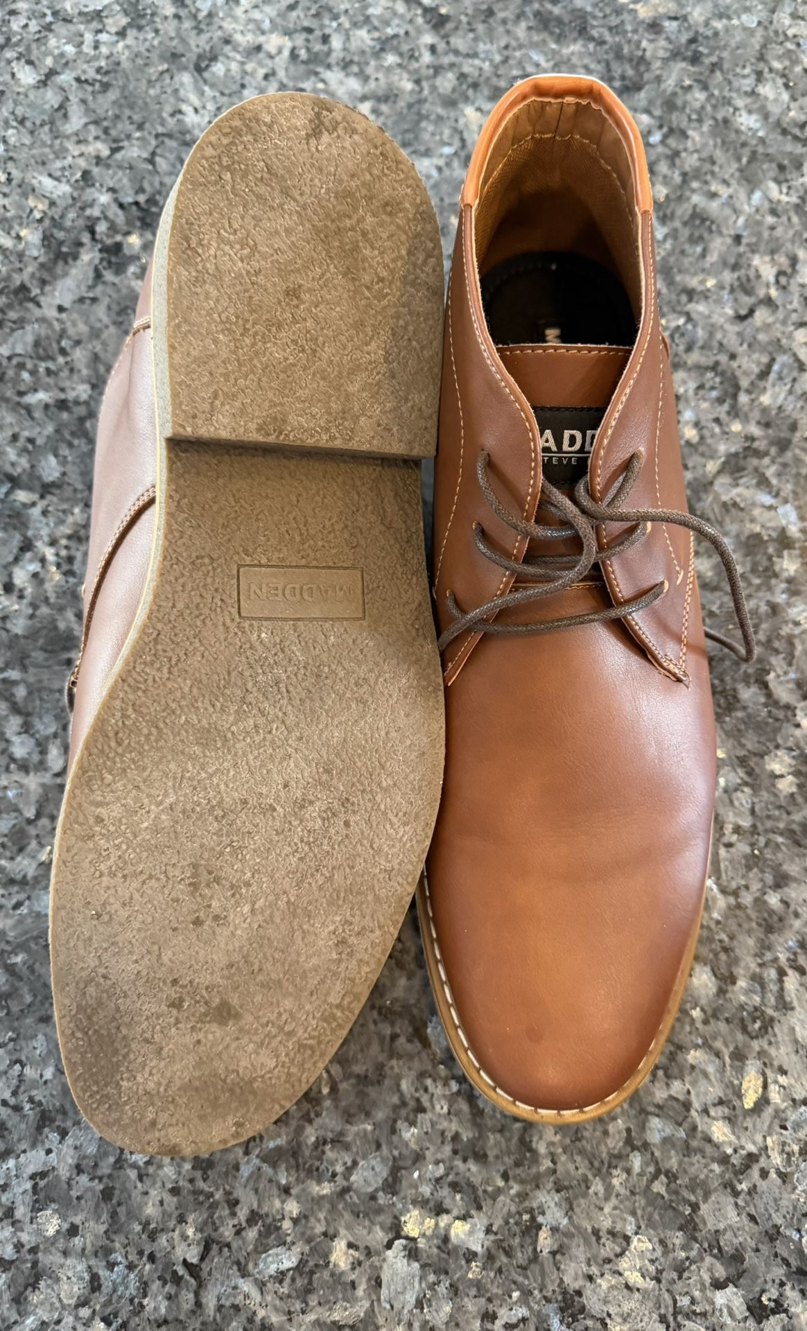 New! Men's Size 13 Leather Chukka Boots - Steve Madden - photo 4