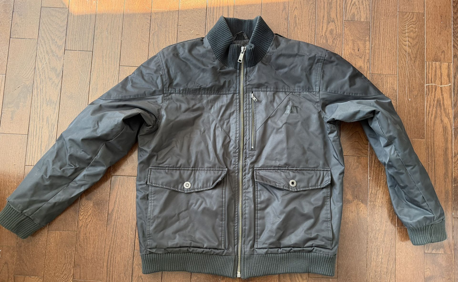 Men's Medium CAT Bomber Jacket - Black