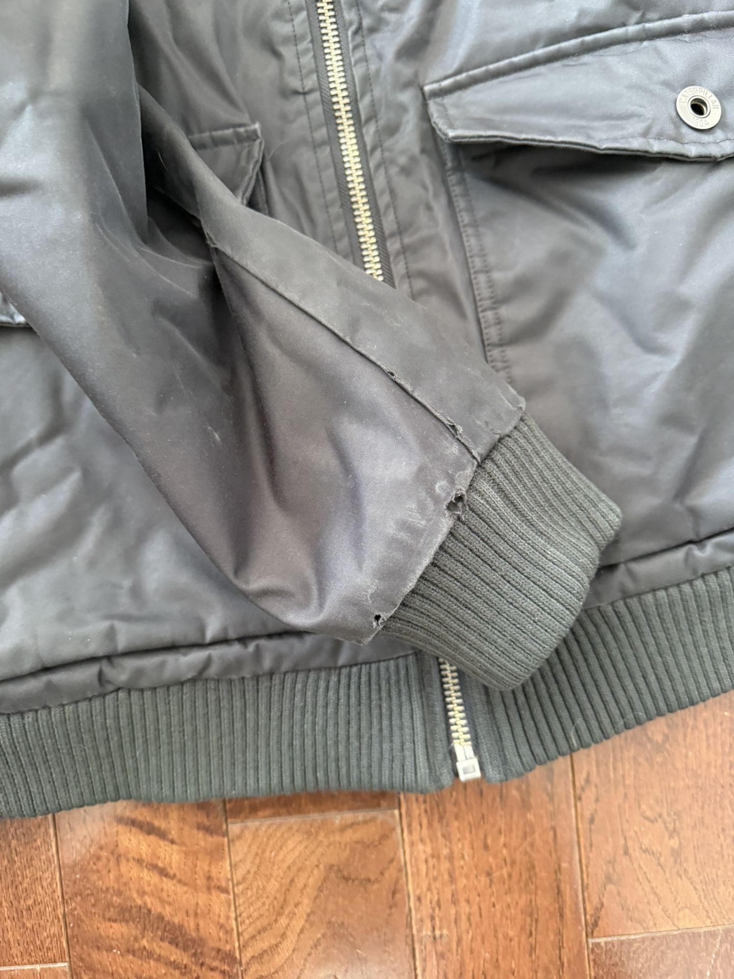 Men's Medium CAT Bomber Jacket - Black - photo 2