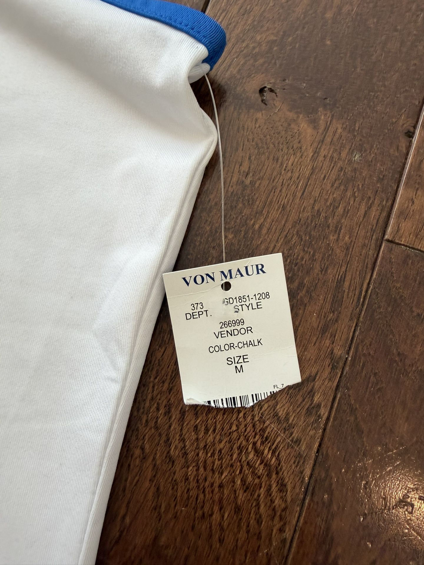 NWT Women's Medium Collared Tank White & Blue Golf Shirt $20 - photo 3