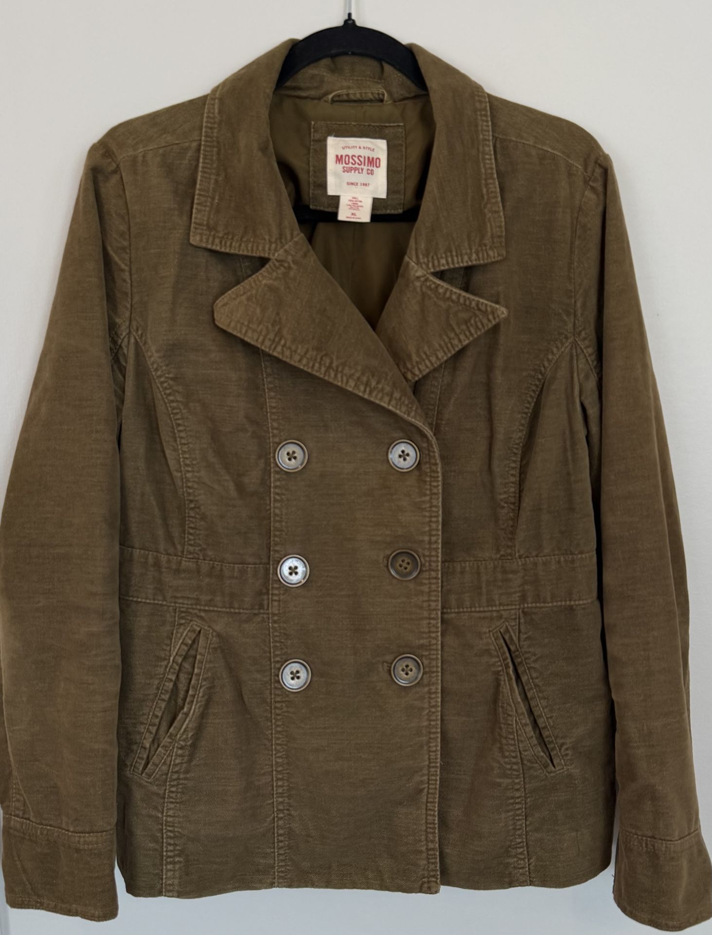 Like New Women's XL Brown Corduroy Peacoat - Mossimo $15