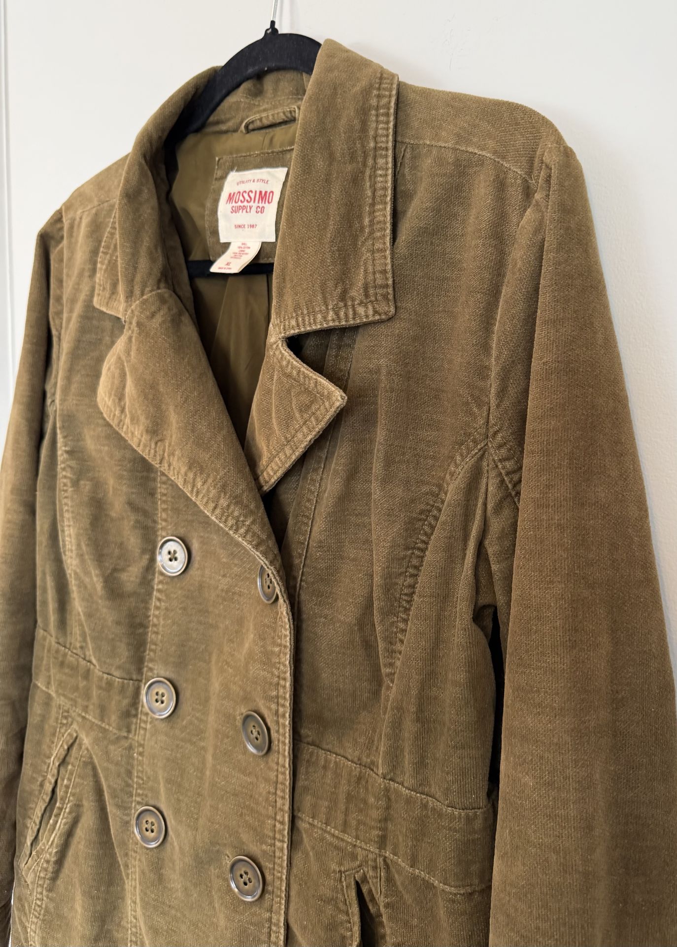 Like New Women's XL Brown Corduroy Peacoat - Mossimo $15 - photo 5