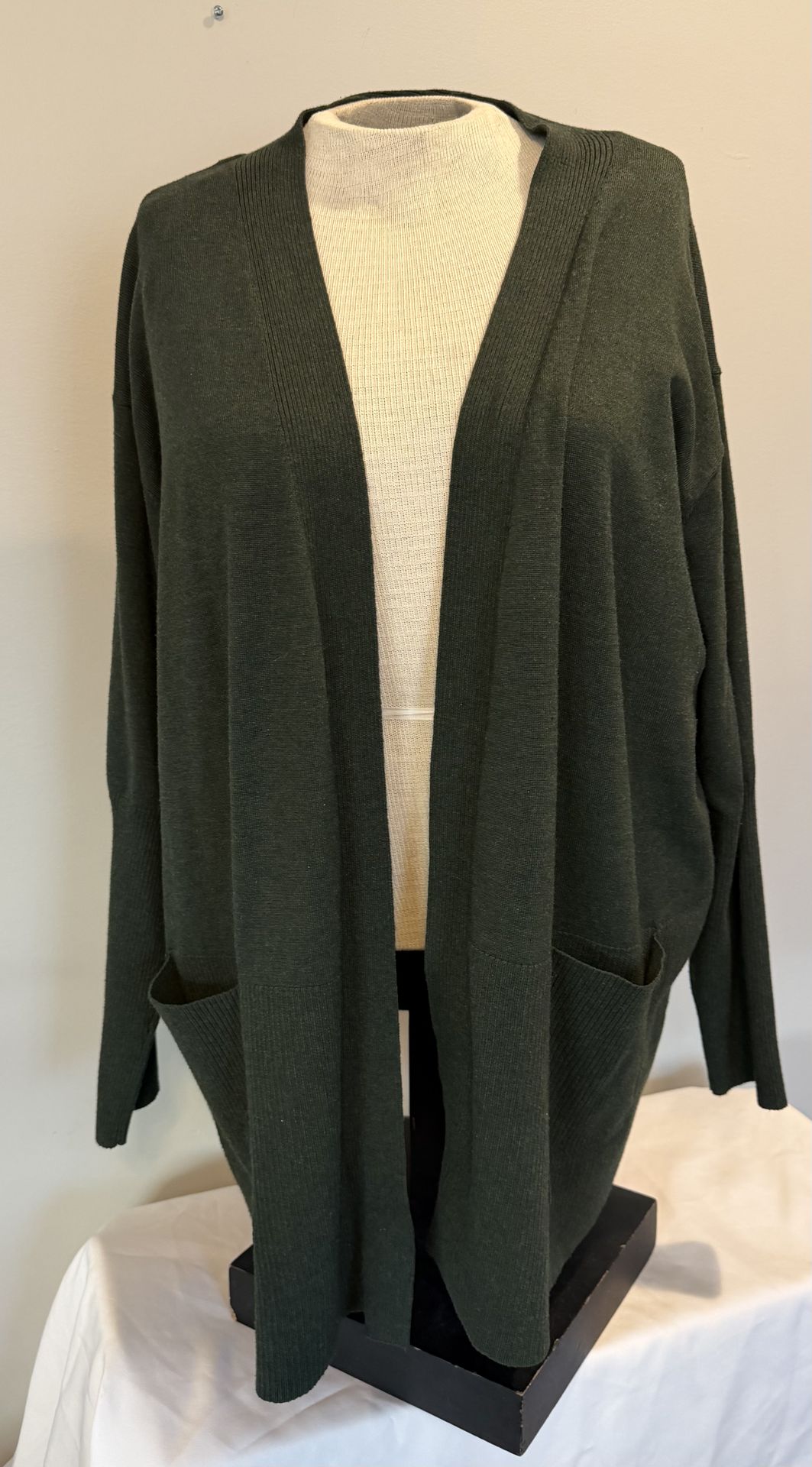 Like New Women's Terra & Sky Cardigan Size 3X Green $22 - photo 4
