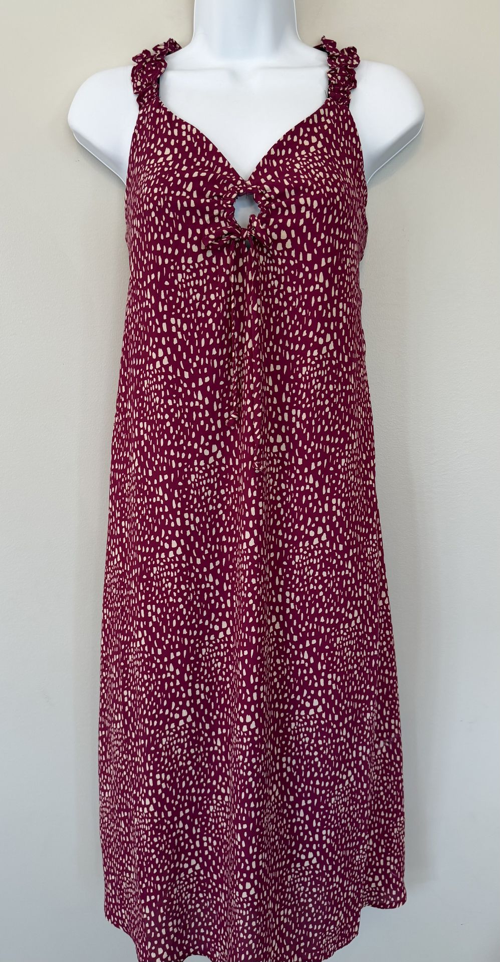 NWT Junior’s Sienna Sky Midi Dress Polka Dots Sweetheart Neck $1