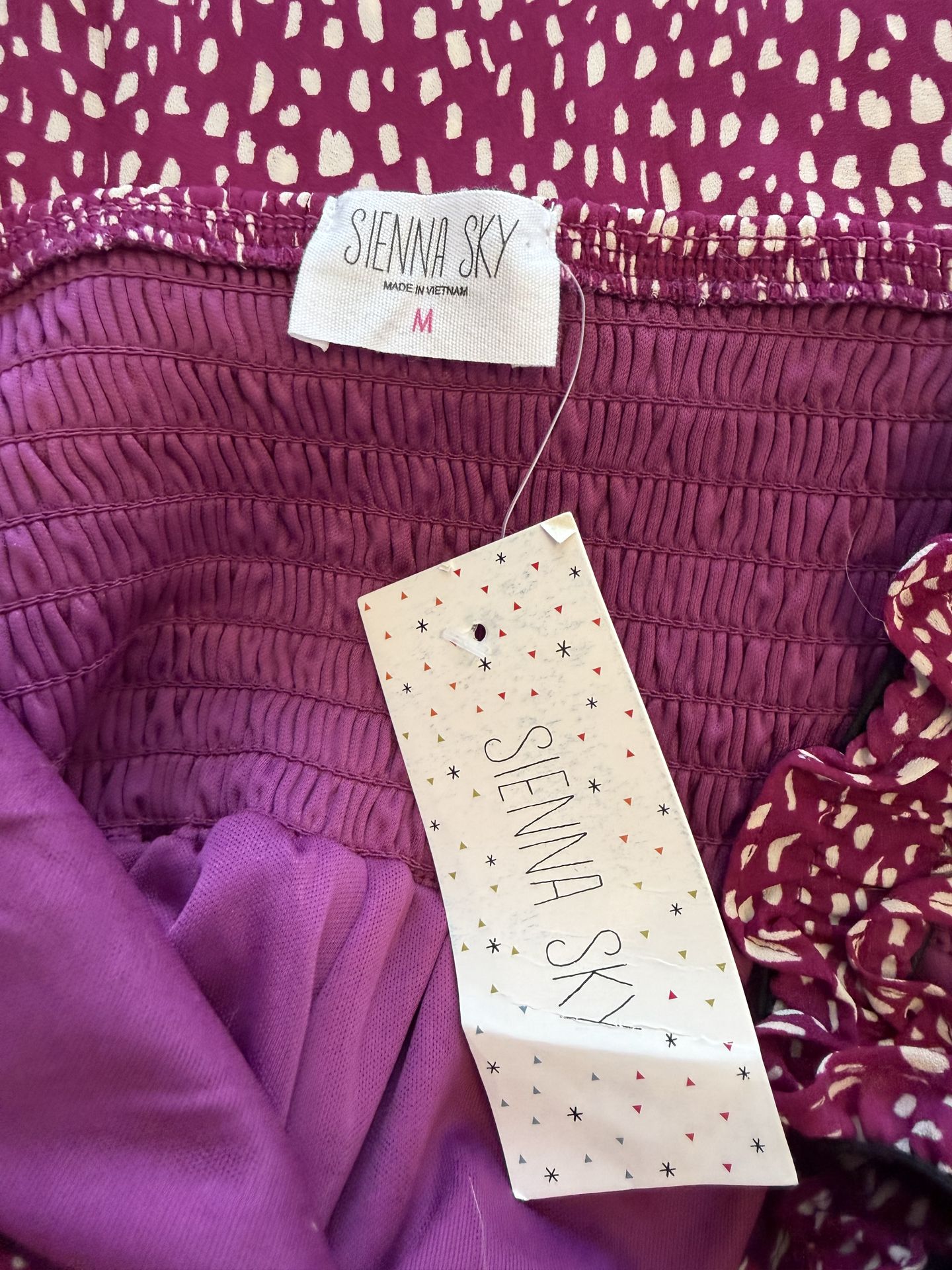 NWT Junior’s Sienna Sky Midi Dress Polka Dots Sweetheart Neck $1 - photo 5