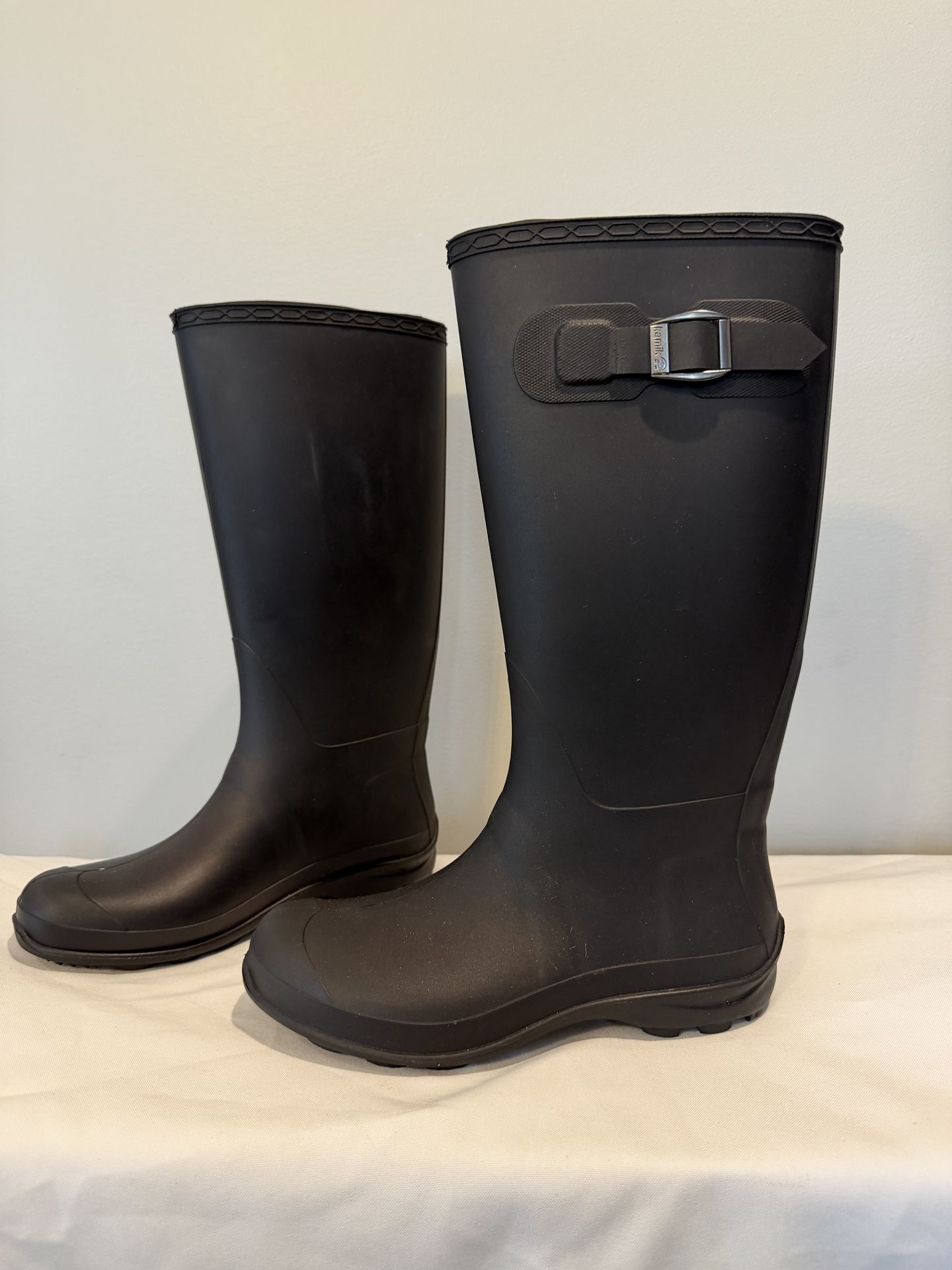 Kamik Olivia Tall Rubber Rain Boots - Women's Size 7 - Black
