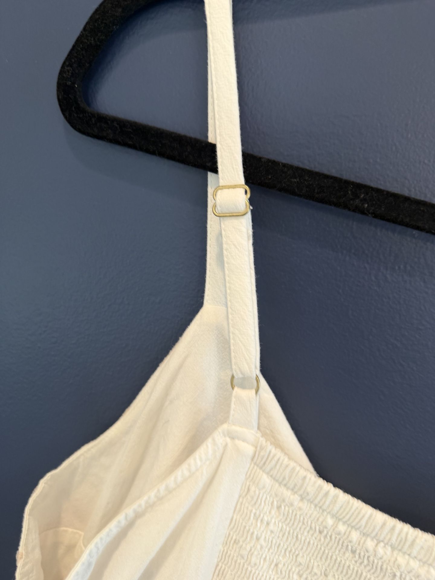 Women's Ava & Viv Sundress XL White & Tan Embroidery Spaghetti S - photo 3