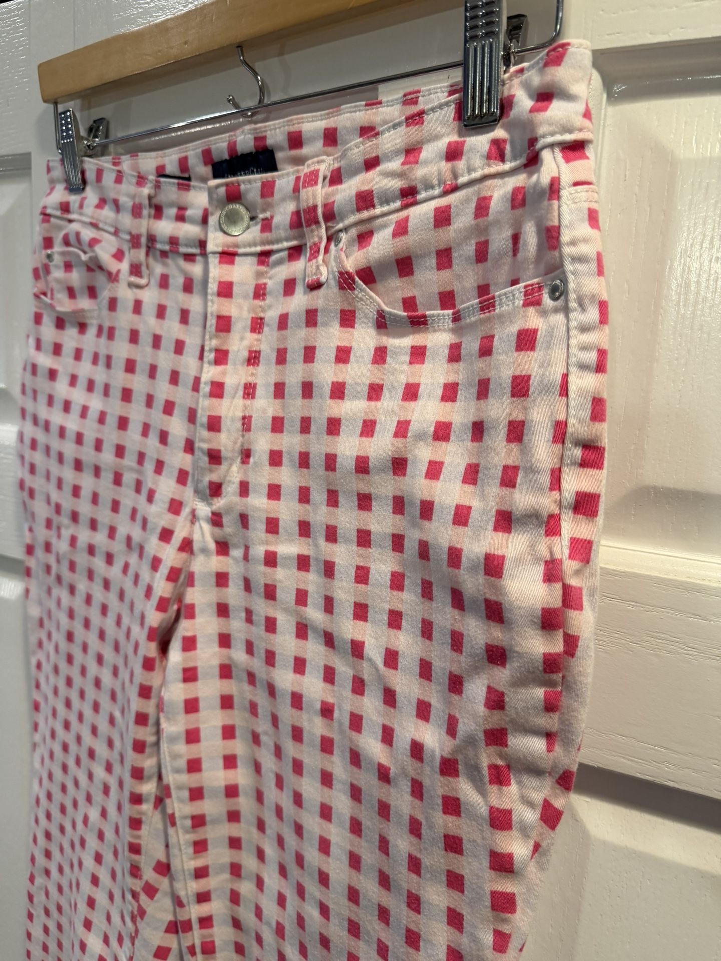 Women's Cotton Blend Pants Size 6 - Charter Club Red Check