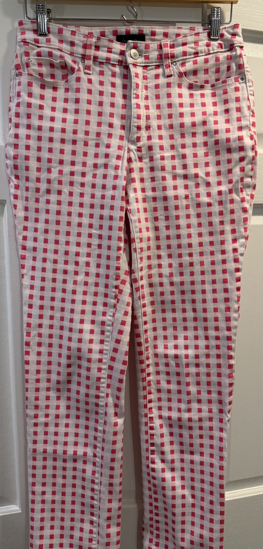 Women's Cotton Blend Pants Size 6 - Charter Club Red Check - photo 2