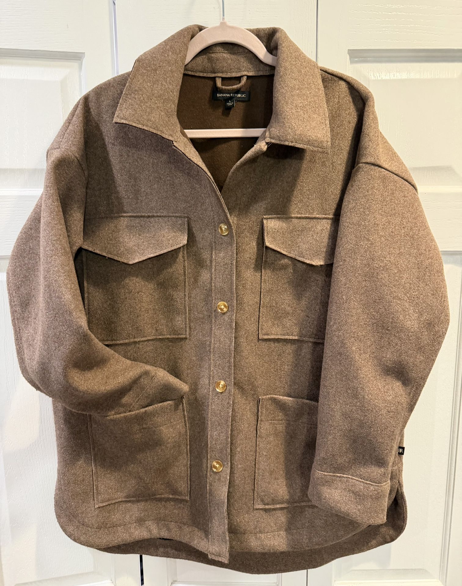 Like New Men's Large Wool Blend Shacket - Banana Republic
