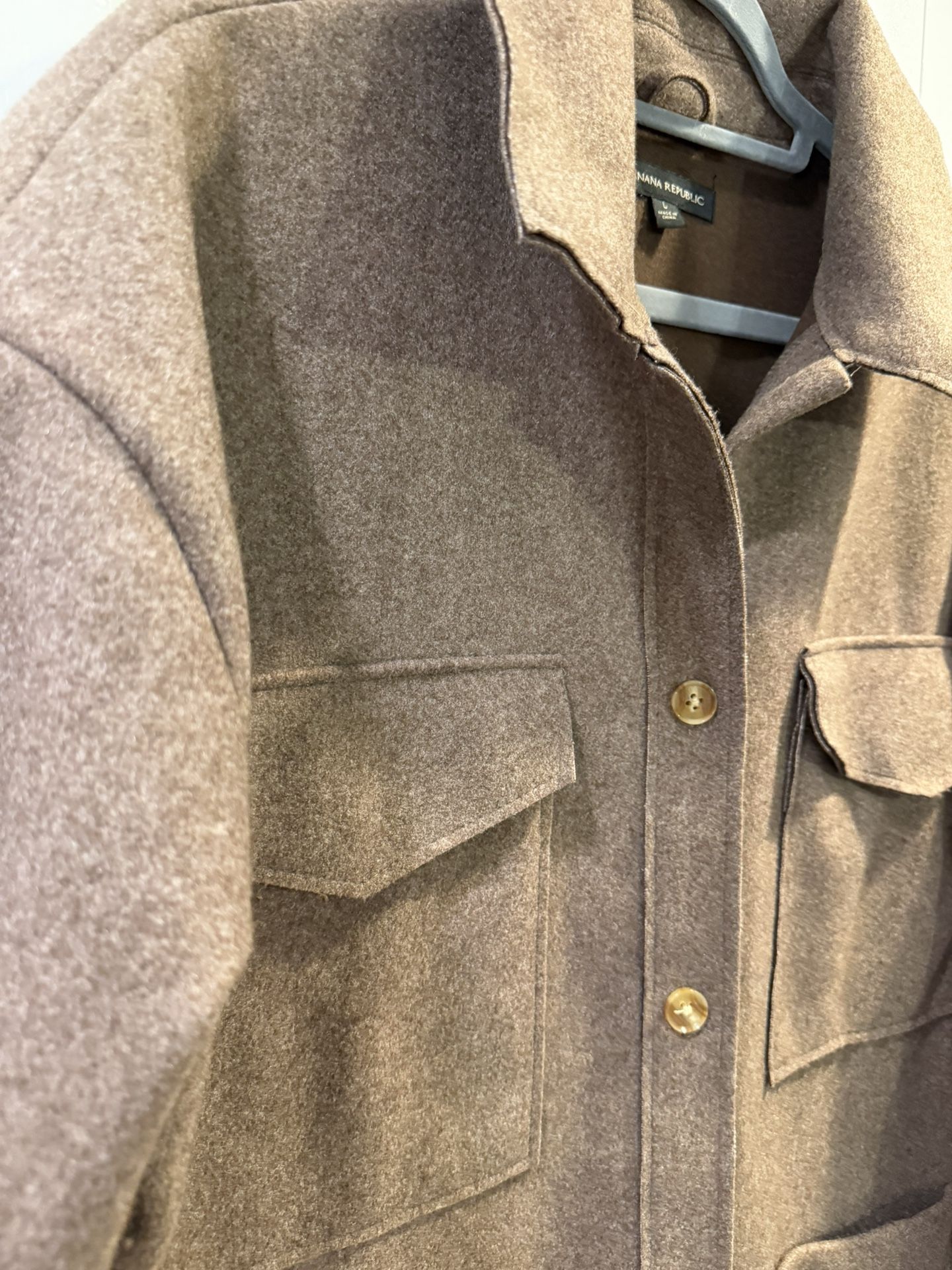 Like New Men's Large Wool Blend Shacket - Banana Republic - photo 5