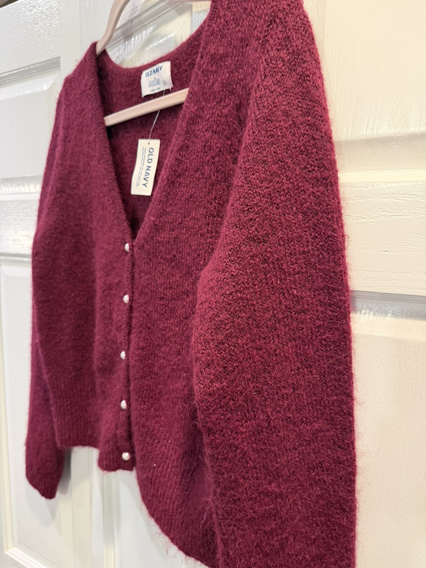 NWT Women’s Medium Eggplant Colored Button Down Cardigan $15 - photo 2