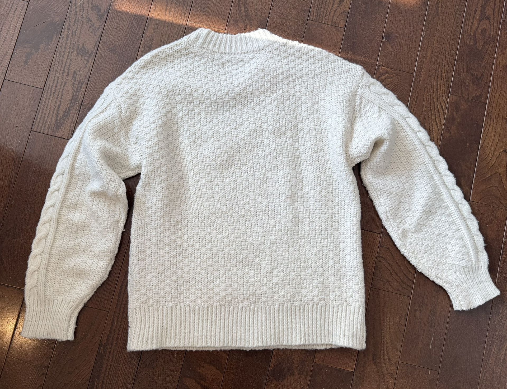 Women's Medium Cream Cable-Knit Lauren Conrad Sweater $15 - photo 5