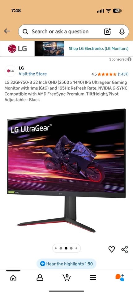 LG 32 Inch QHD IPS Ultragear Gaming Monitor - photo 5