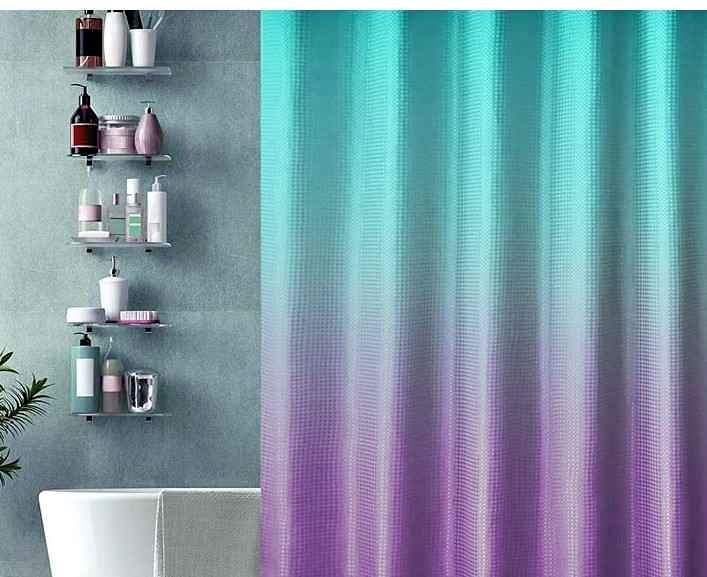 NEW Purple & Blue Gradient Waffle Weave Shower Curtain (72"x72")