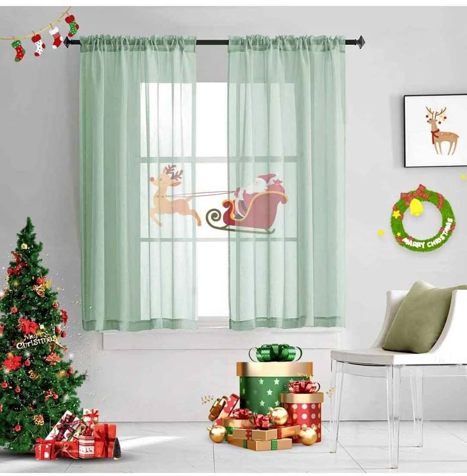 NEW Mint Green Semi Sheer Curtains Rod Pocket 63 Inch