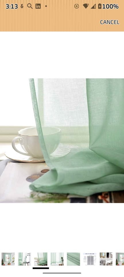 NEW Mint Green Semi Sheer Curtains Rod Pocket 63 Inch - photo 3