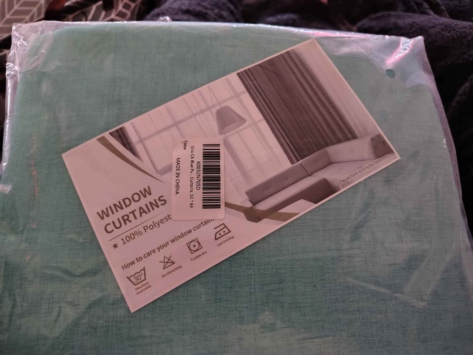NEW Mint Green Semi Sheer Curtains Rod Pocket 63 Inch - photo 4