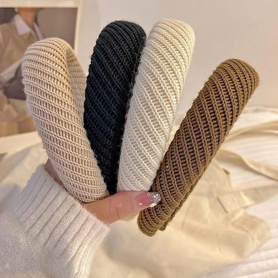 New~Wide Headbands,Comfy Knit, Women,Girls,Non Slip(4 PK) thumbnail