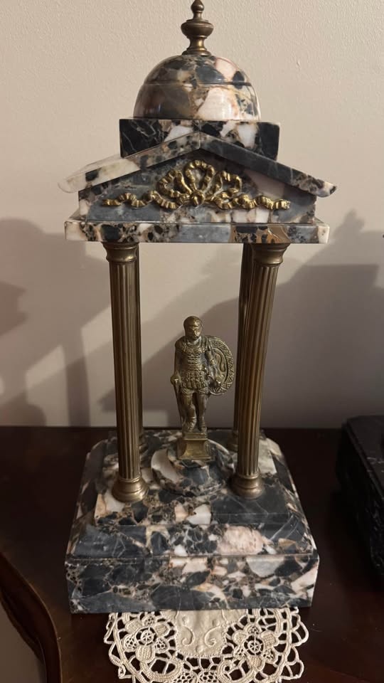 Antique French Marble Clock Set - photo 4