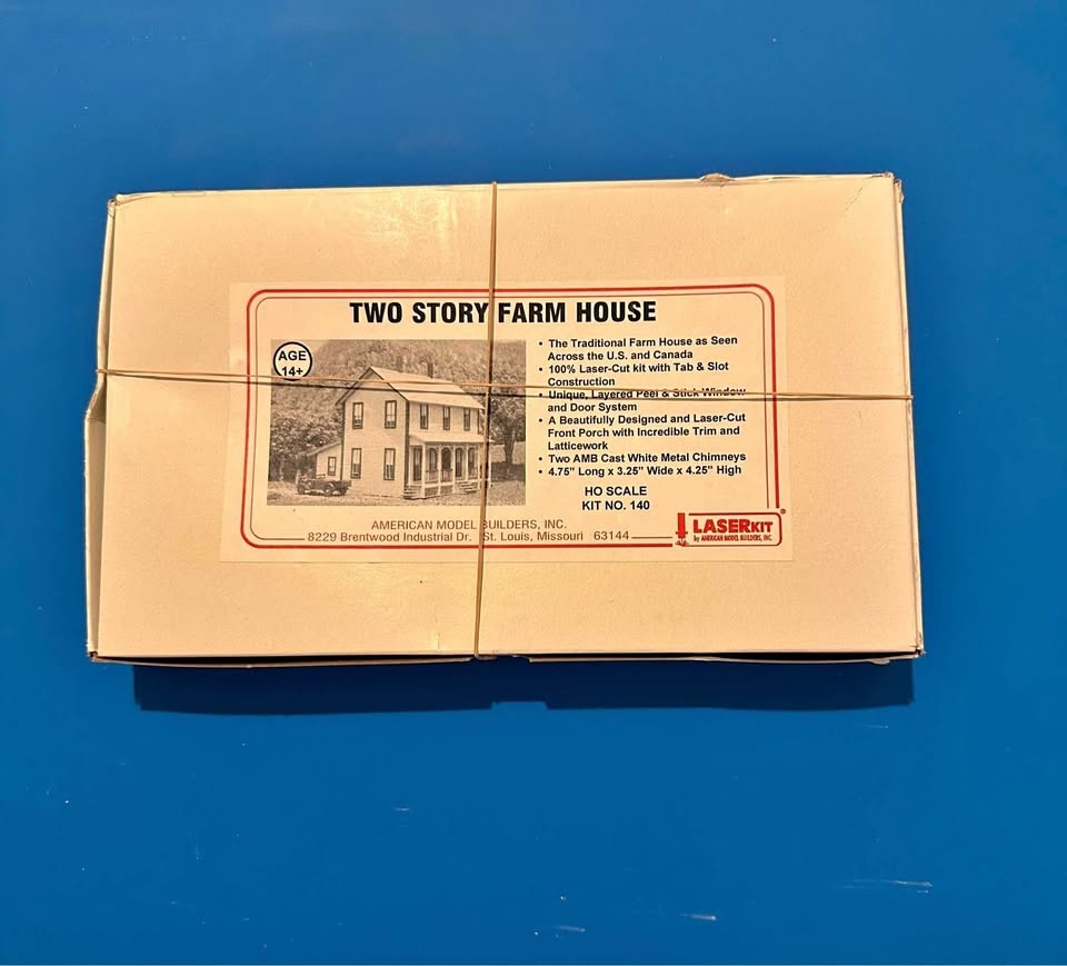 Laserkit Two Story Farm House HO Scale Building Kit