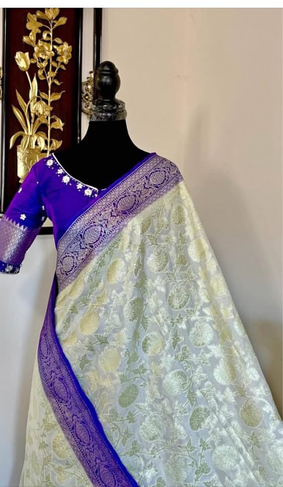 Banarasi Fancy Saree with Ready to Wear Blouse