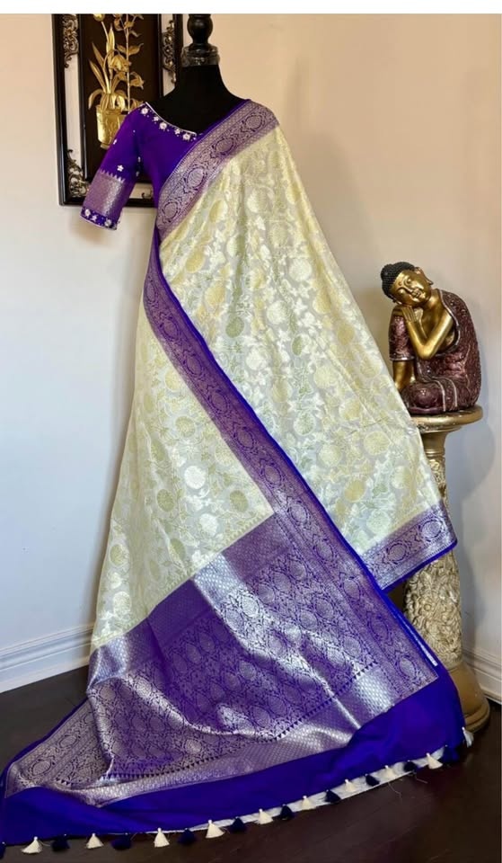 Banarasi Fancy Saree with Ready to Wear Blouse - photo 2