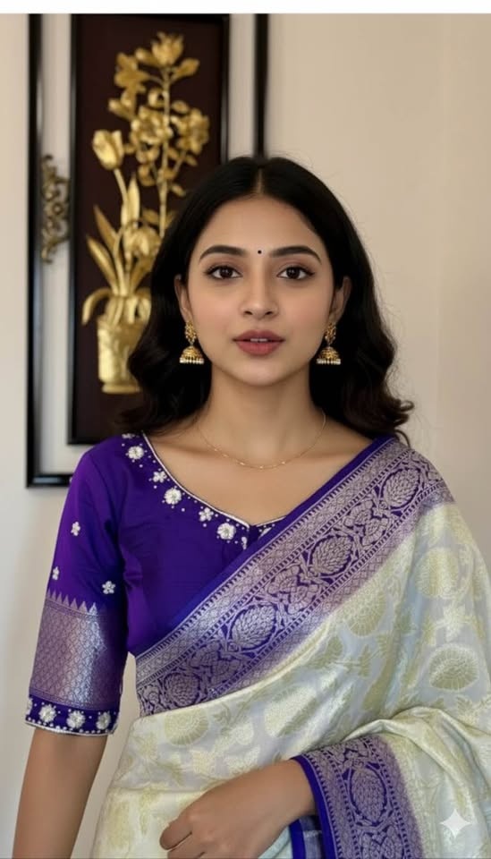 Banarasi Fancy Saree with Ready to Wear Blouse - photo 4