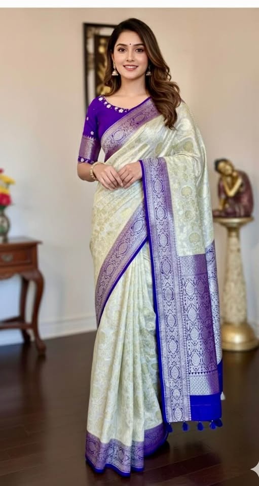 Banarasi Fancy Saree with Ready to Wear Blouse - photo 5