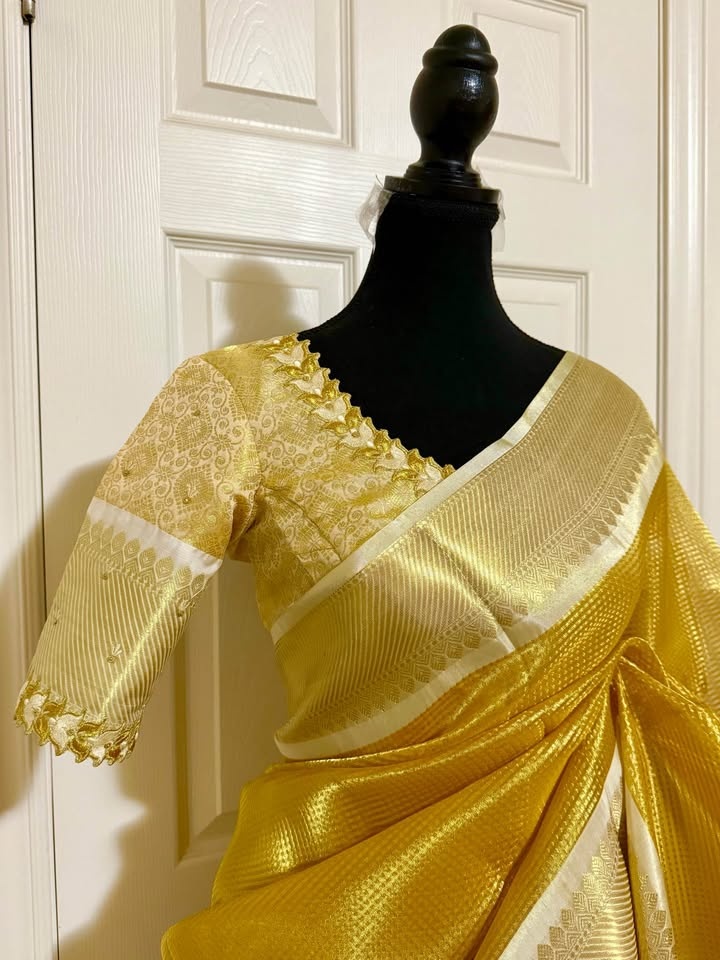 Beautiful Bangalore silk saree with ready to wear blouse - photo 3