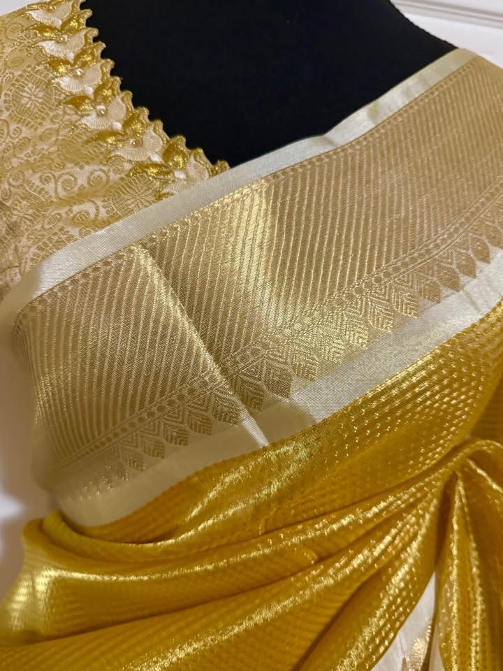 Beautiful Bangalore silk saree with ready to wear blouse - photo 5