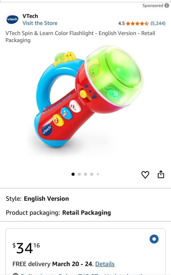 VTech Spin & Learn Color Flashlight - English - photo 3