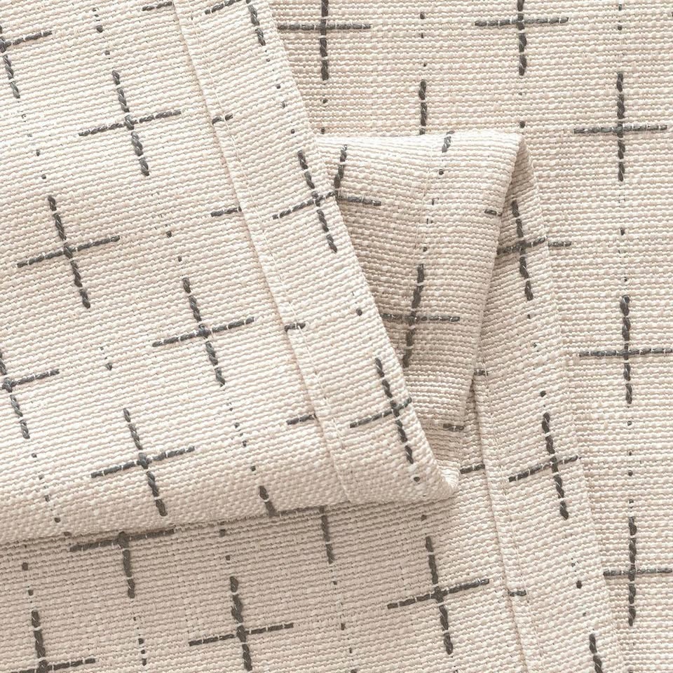 MIULEE Decorative Back Tab Linen Curtains - Geometric Pattern (2 - photo 5