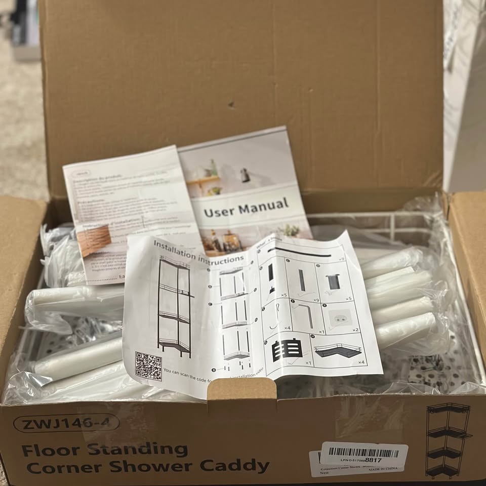 New - 4-Tier Corner Shower Caddy – Stainless Steel - photo 2