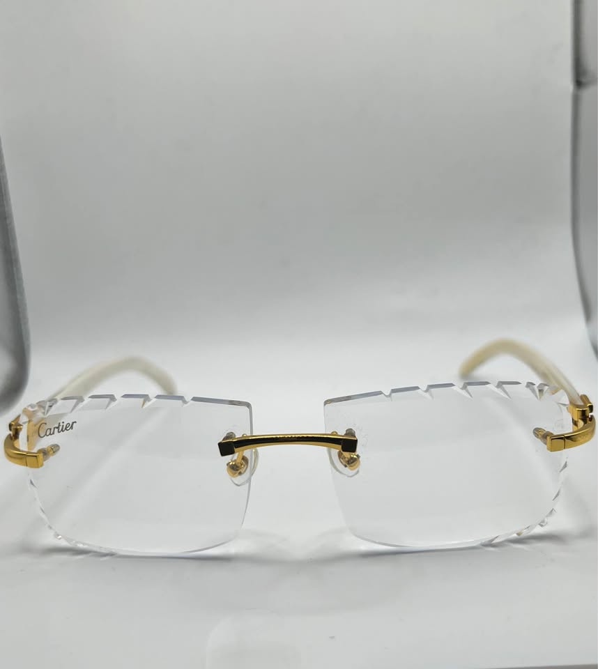 (💲200) Clear Cartier Diamond cut sunglasses - photo 2