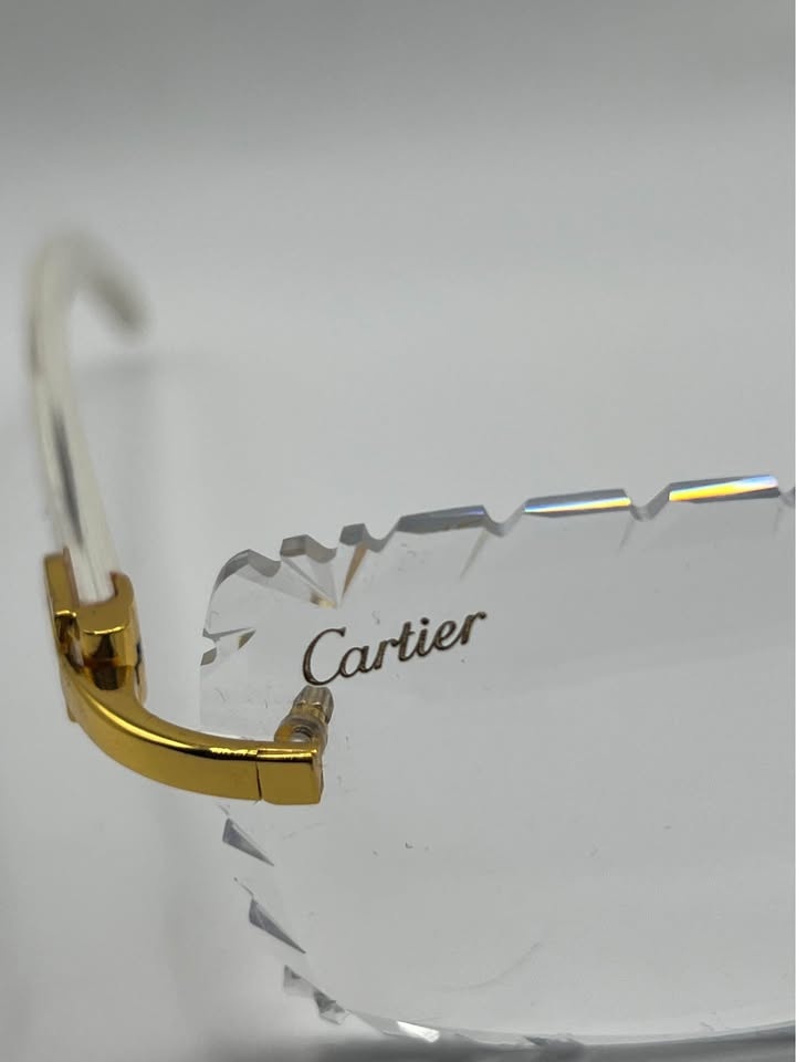 (💲200) Clear Cartier Diamond cut sunglasses - photo 3
