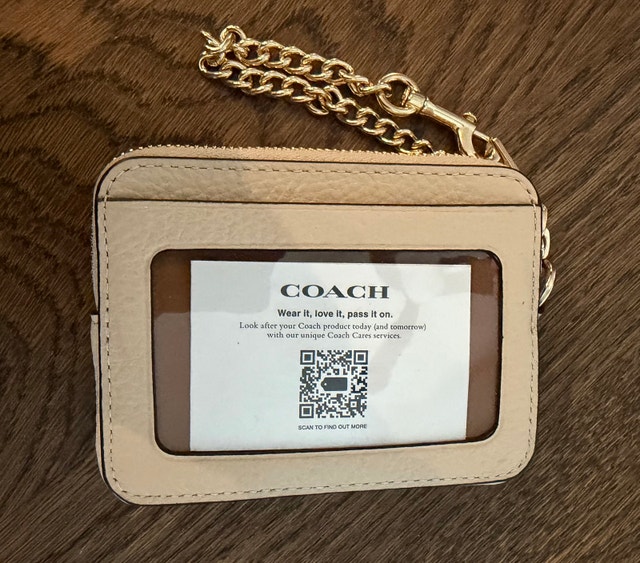New Coach Zip Card Case w/wristlet chain - photo 2