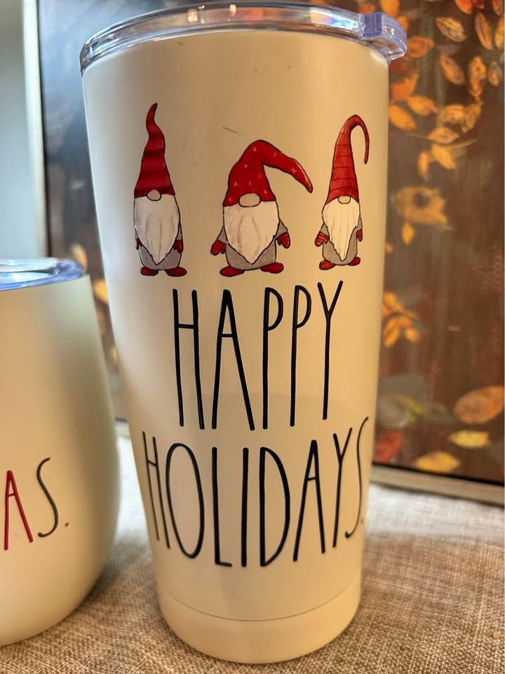 2 Rae Dunn Christmas Travel Tumblers (Tall & Small) - photo 4