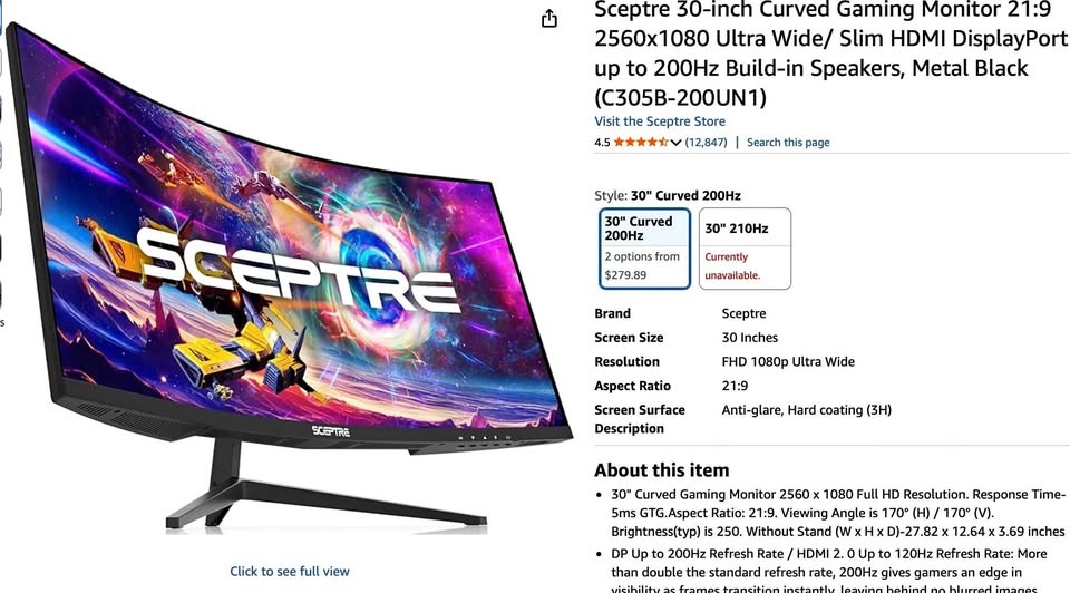 Brand new curved Monitor - NEED OUT BY 3/22