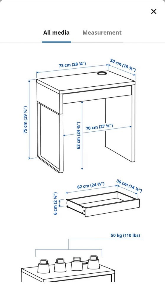 Ikea desk Micke for sale- used condition good - photo 4