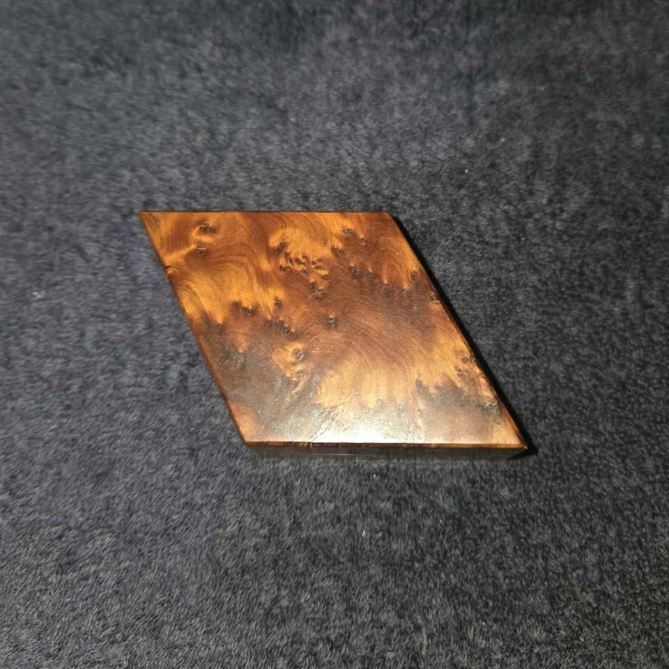 Handcrafted Burl Wood Trinket Box – Diamond Shape - photo 5