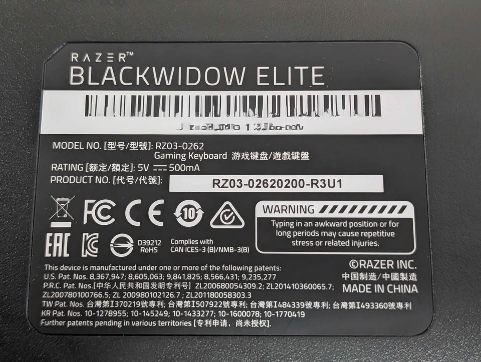 Razer Blackwidow Elite Gaming Keyboard - photo 3