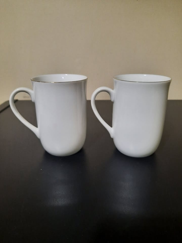 Otagiri Vintage Mug Pair - Gray Rabbit Gold Trim - photo 3