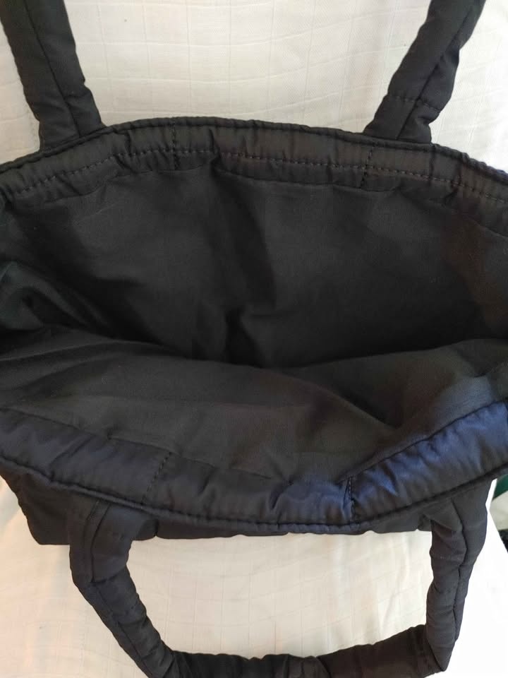 Quilted Black Puffer Tote Bag - photo 3