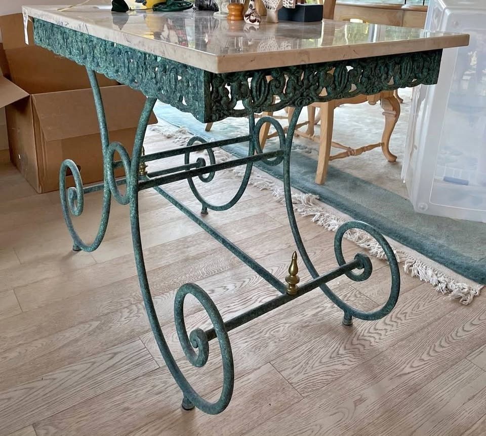 Gorgeous Marble Top French Patisserie Table